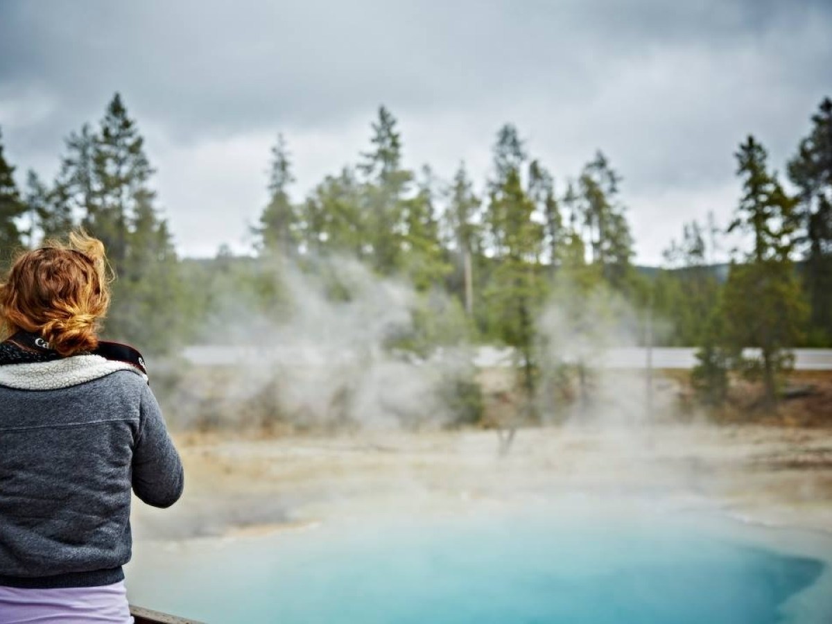 a person in a blue sky