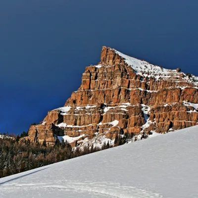 a snow covered mountain